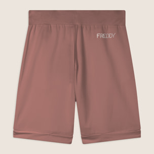 Pantaloni corti con Risvolto e Logo Strass