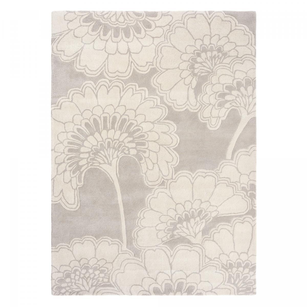 Tapis salon et chambre fait à la main en laine motif floral VAVA