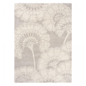 Tapis salon et chambre fait à la main en laine motif floral VAVA