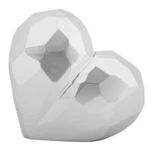 VASO HEART SILVER CM 19X9X18