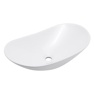 Infinitio Vasque à poser 61,5 x 36 x 15,5 cm, sans trop-plein, Blanc mat (SATINF61536M)