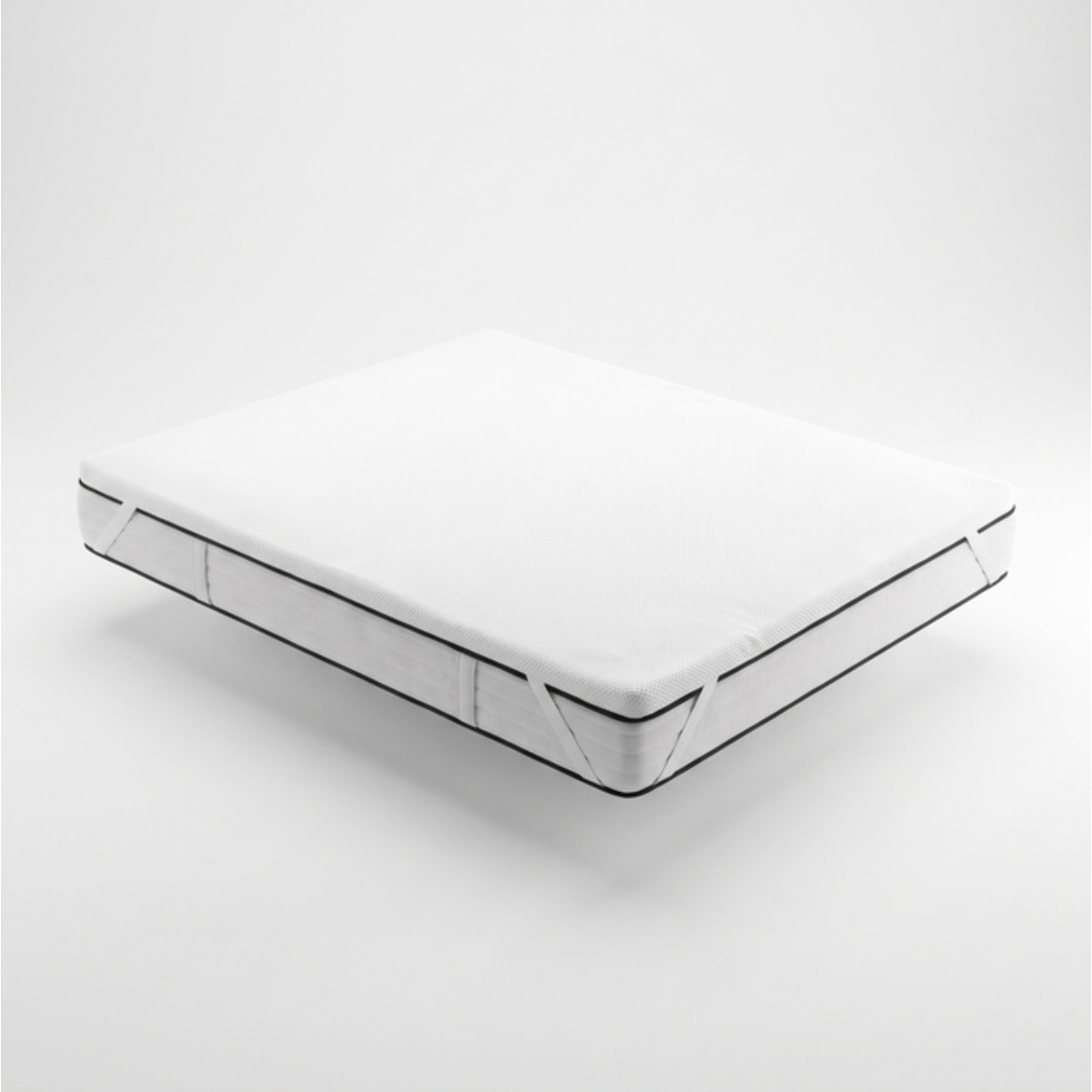Topper Materasso in Memory Foam con Fibra d’Argento, Alto 5 cm, Traspirante e Antistatico con Elastici, Certificato OEKO-TEX, Made in Italy