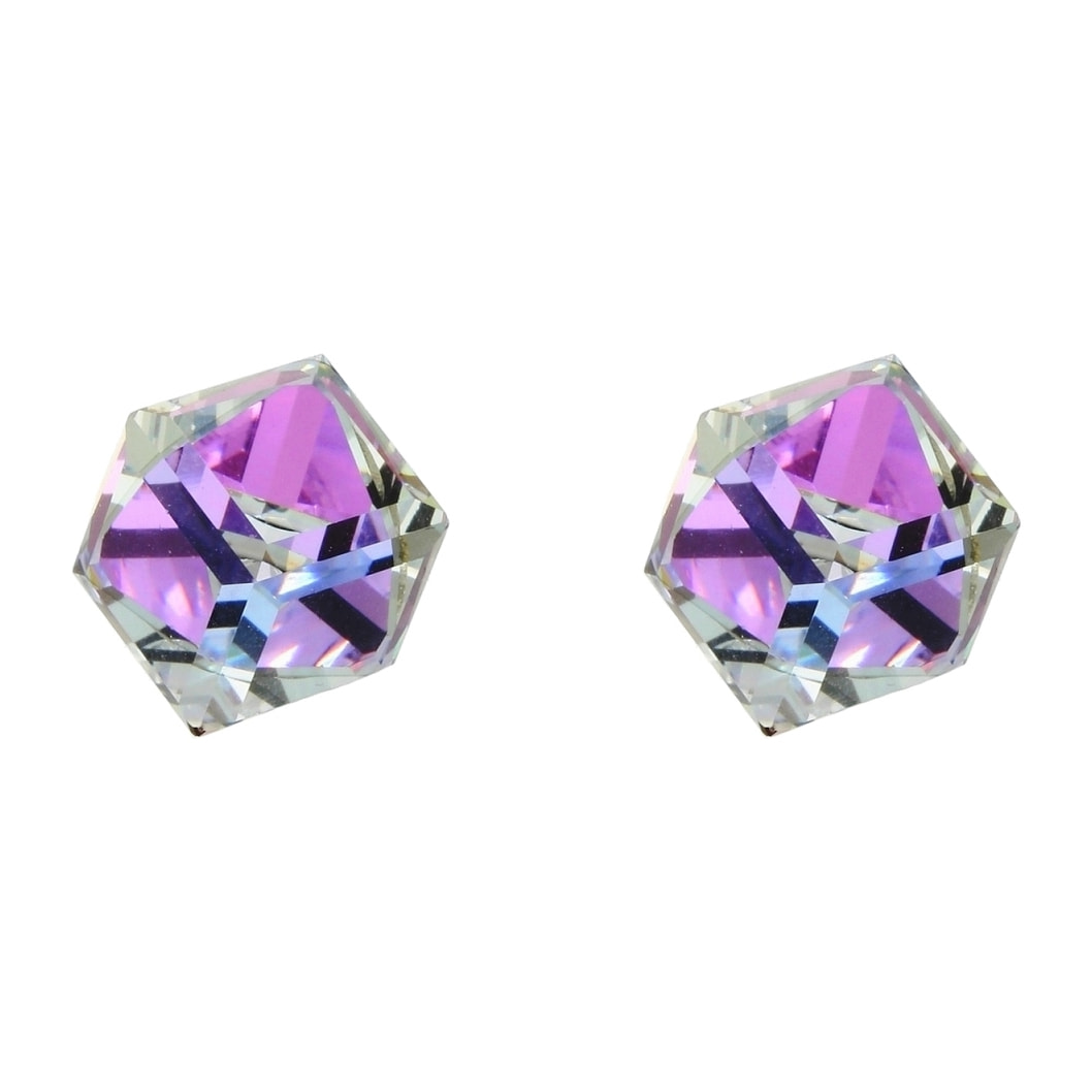 Pendientes Cubik adornado con cristales de Swarovski