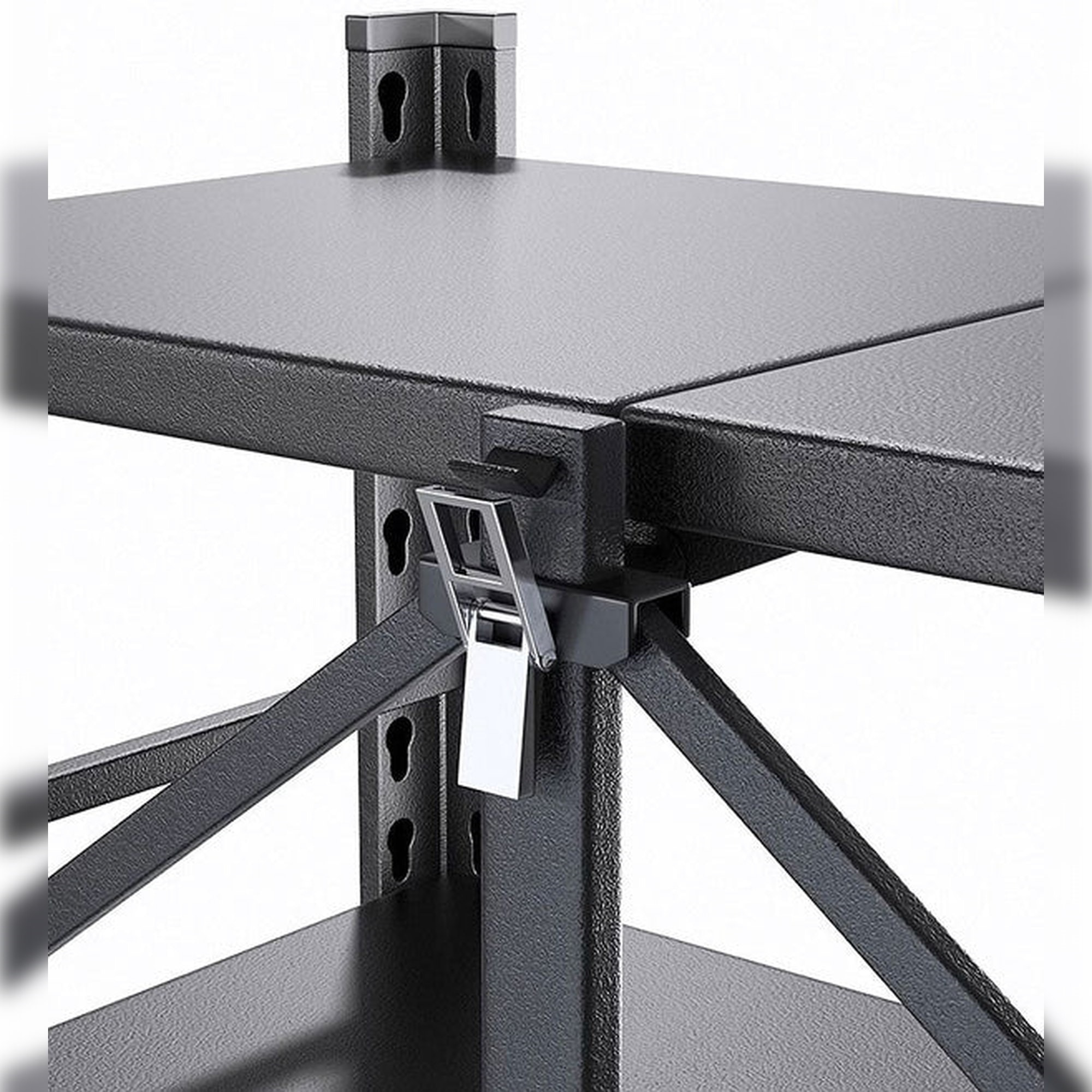 Joybos - estantería de almacenaje de 5 estantes en metal 73x37x155cm negro