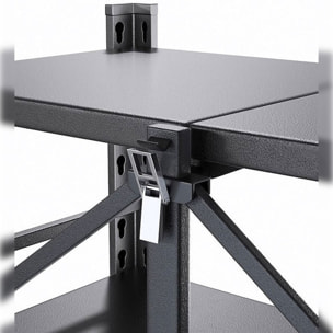 Joybos - estantería de almacenaje de 5 estantes en metal 73x37x155cm negro