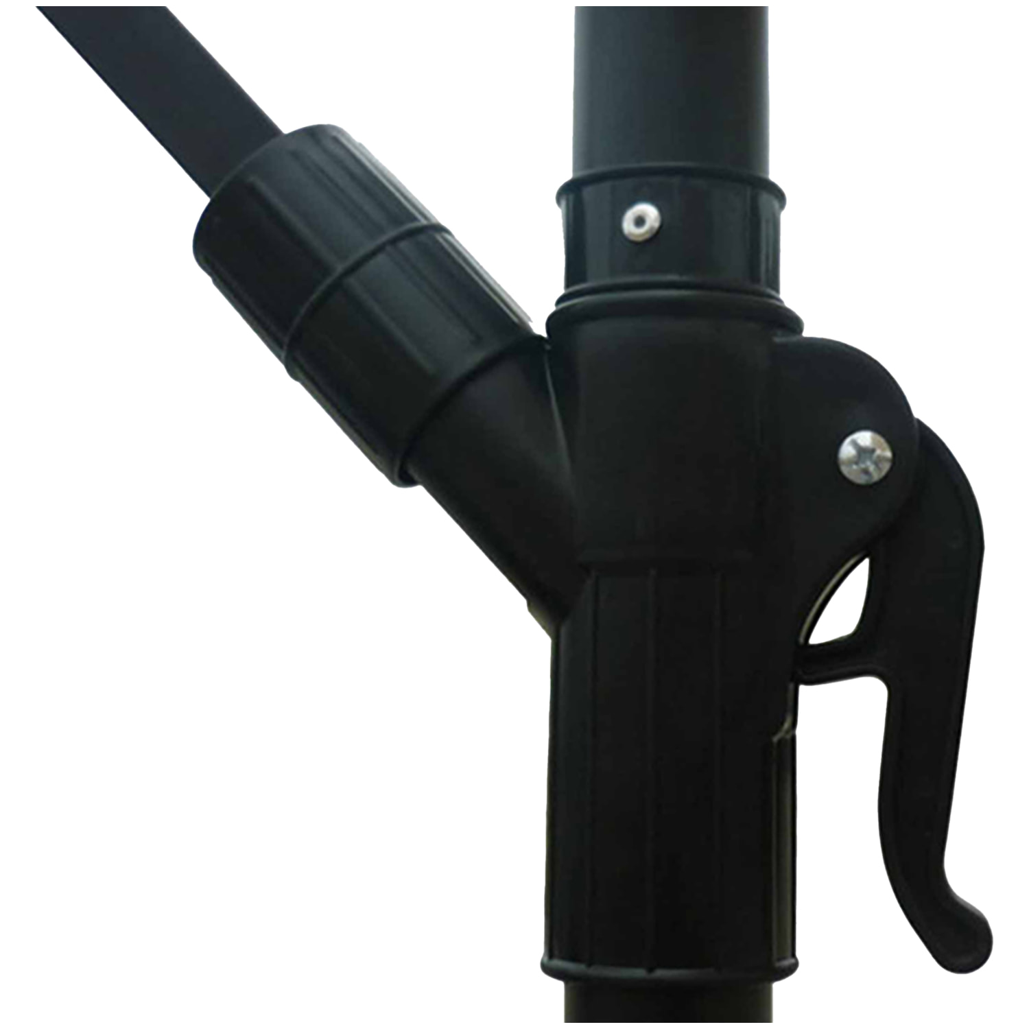 Parasol déporté OAHU rond + housse - Bleu gris