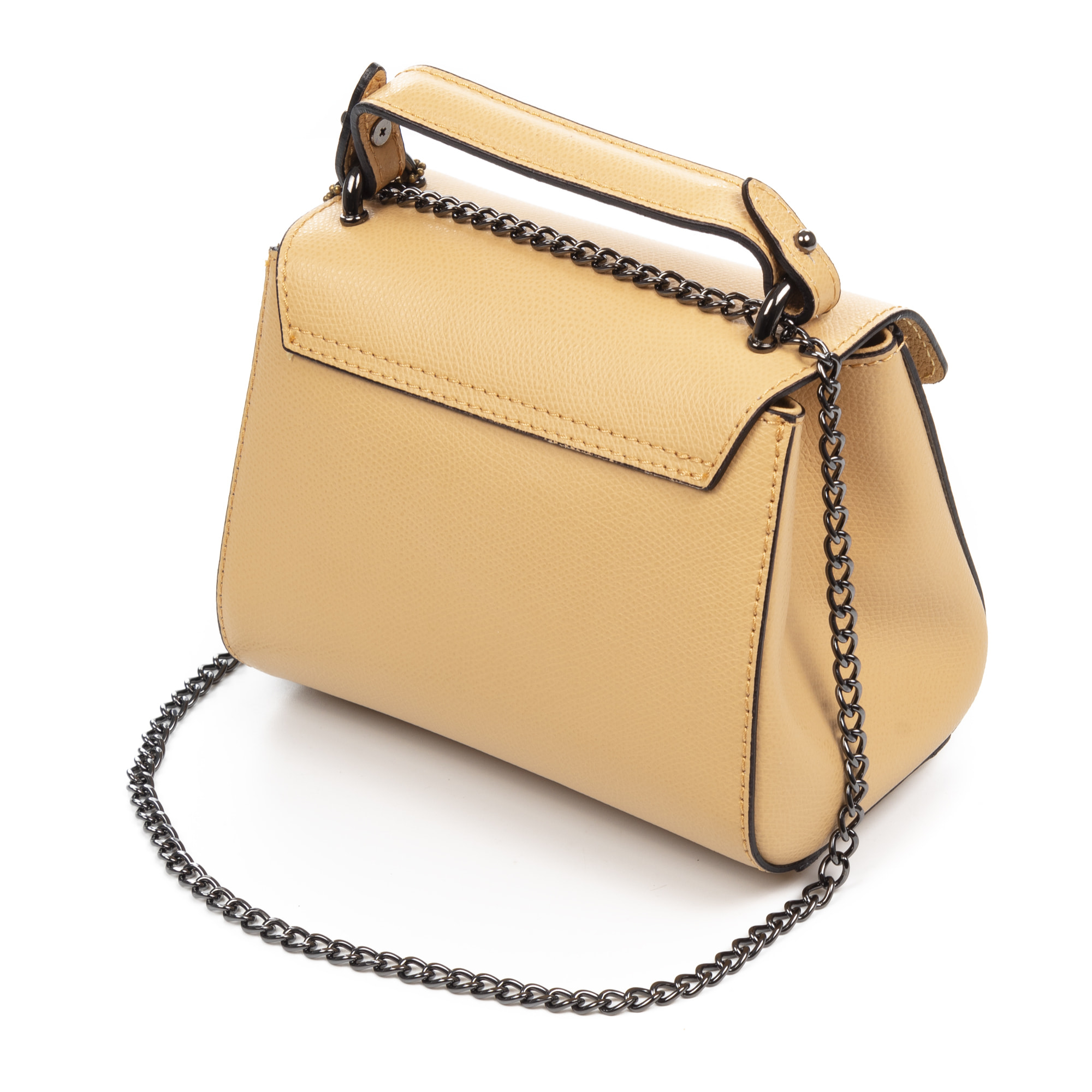 Angera borsa a tracolla donna. Pelle autentica finitura Palmellato