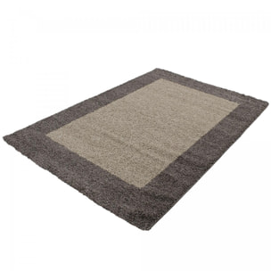 Tapis poils longs shaggy tissé motif simple NIVA