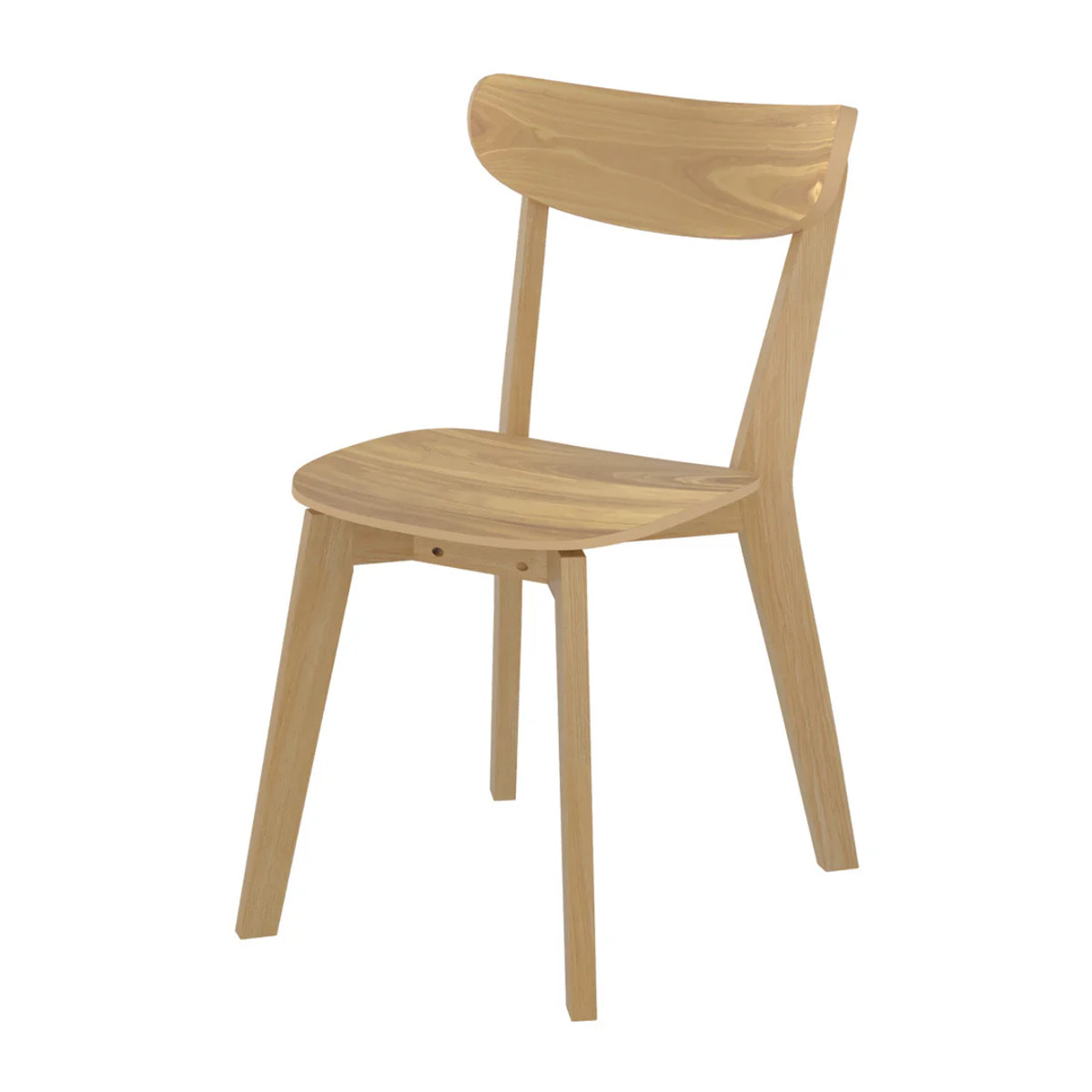 Lot de 2 chaises en bois clair - Tabata