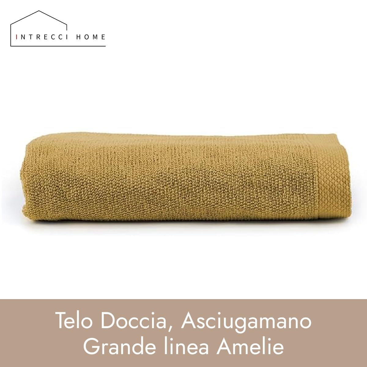 INTRECCI HOME Telo Doccia, Asciugamano Grande in Puro Cotone 500 g, , Morbidezza Extra, Assorbenza Superiore, Elegante e Durevole,