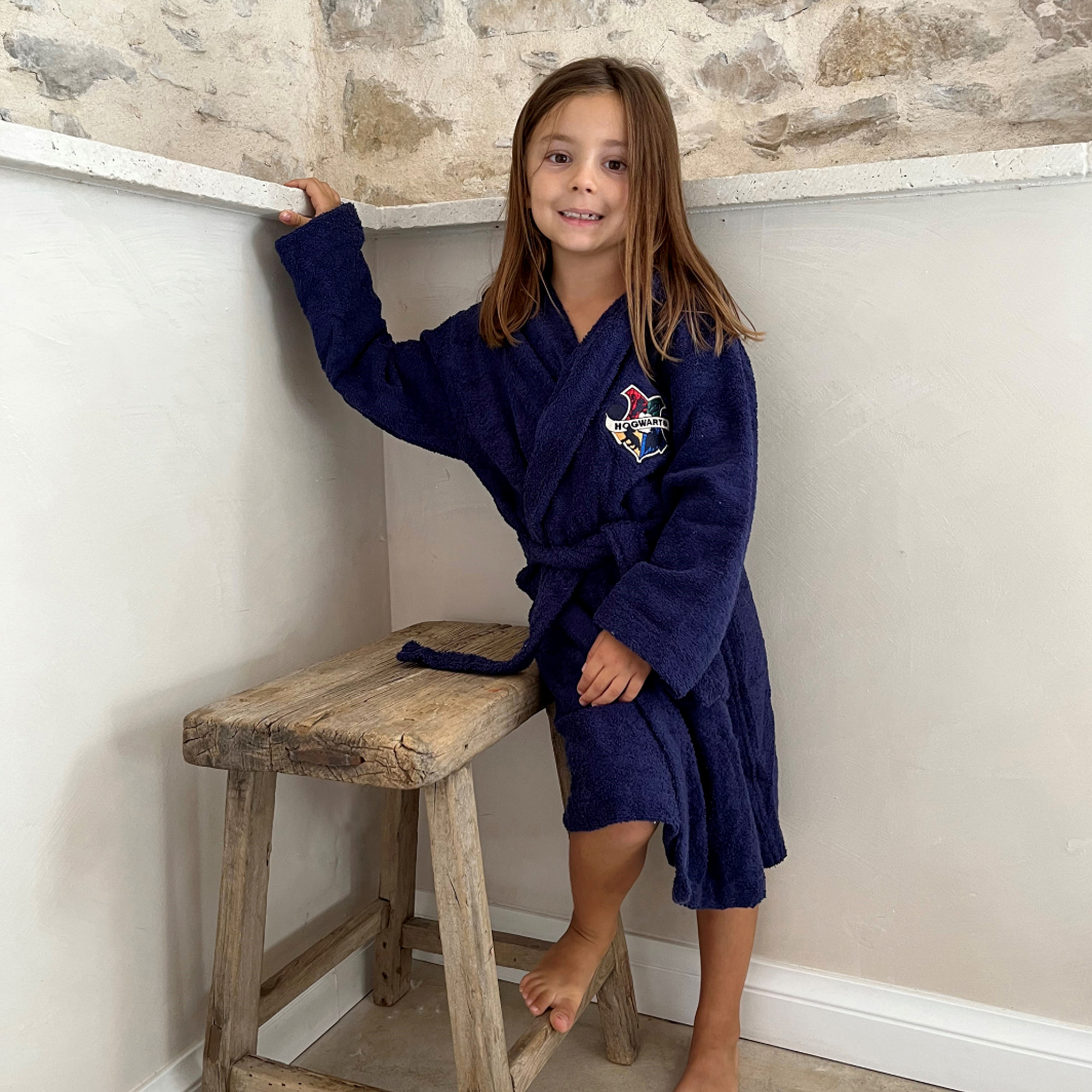 Peignoir enfant 100% coton, HARRY POTTER BLASON