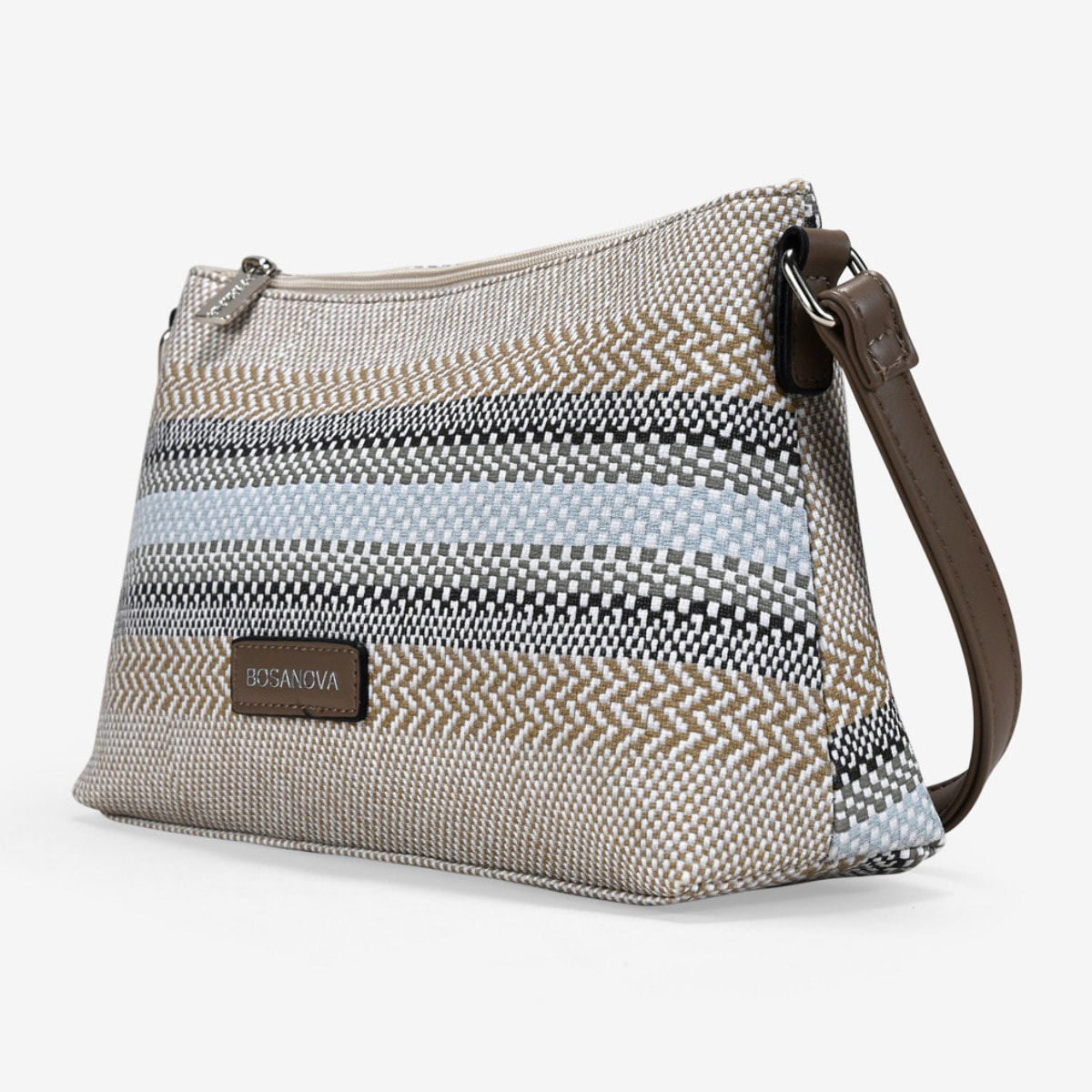 Bolso bandolera taupe rectangular