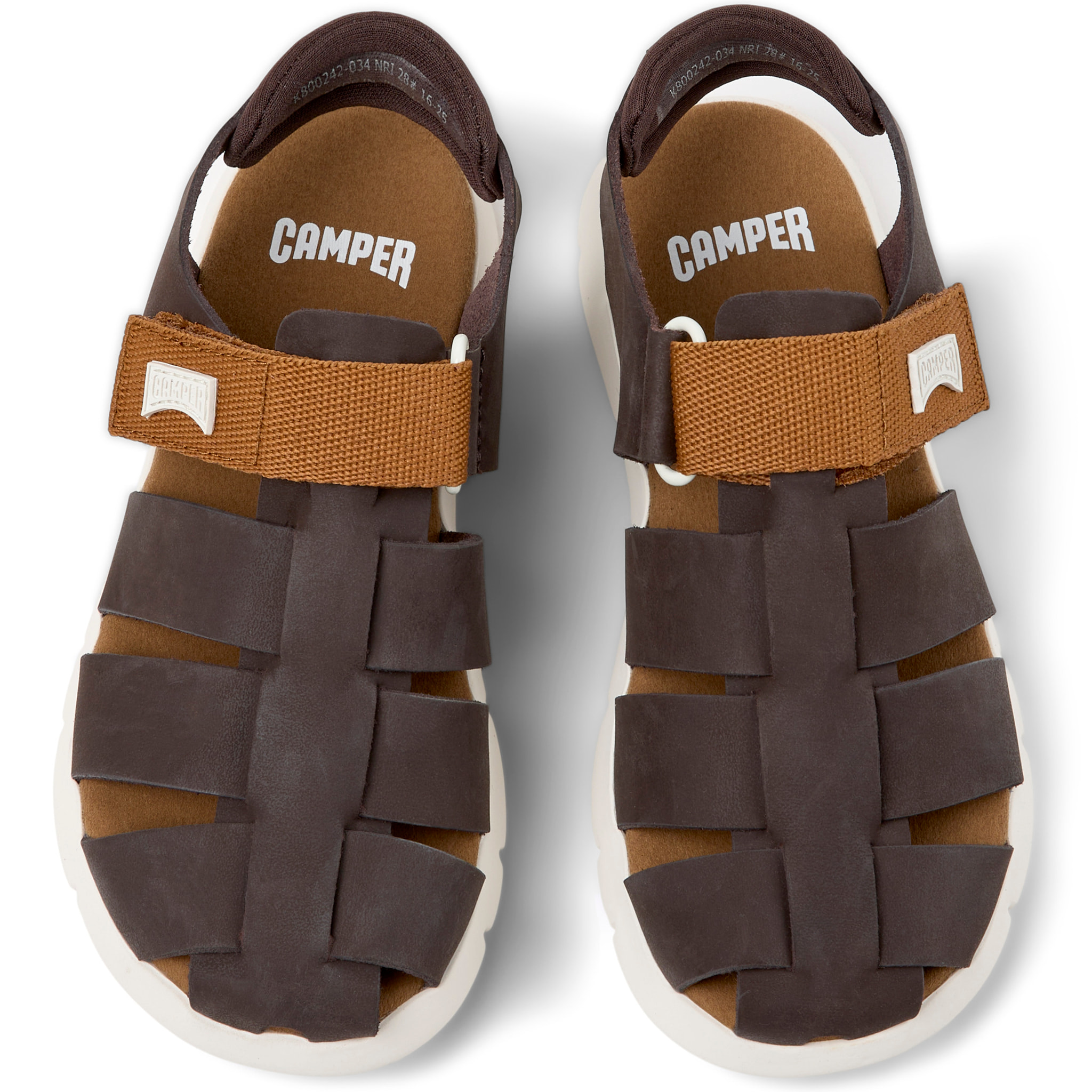 Sandalias - CAMPER Oruga - Marron - Cuero de gamuza