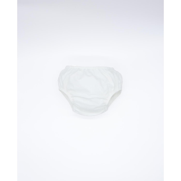 Cubrepañal de tul bordado. Elastico en la cintura y en las piernas.