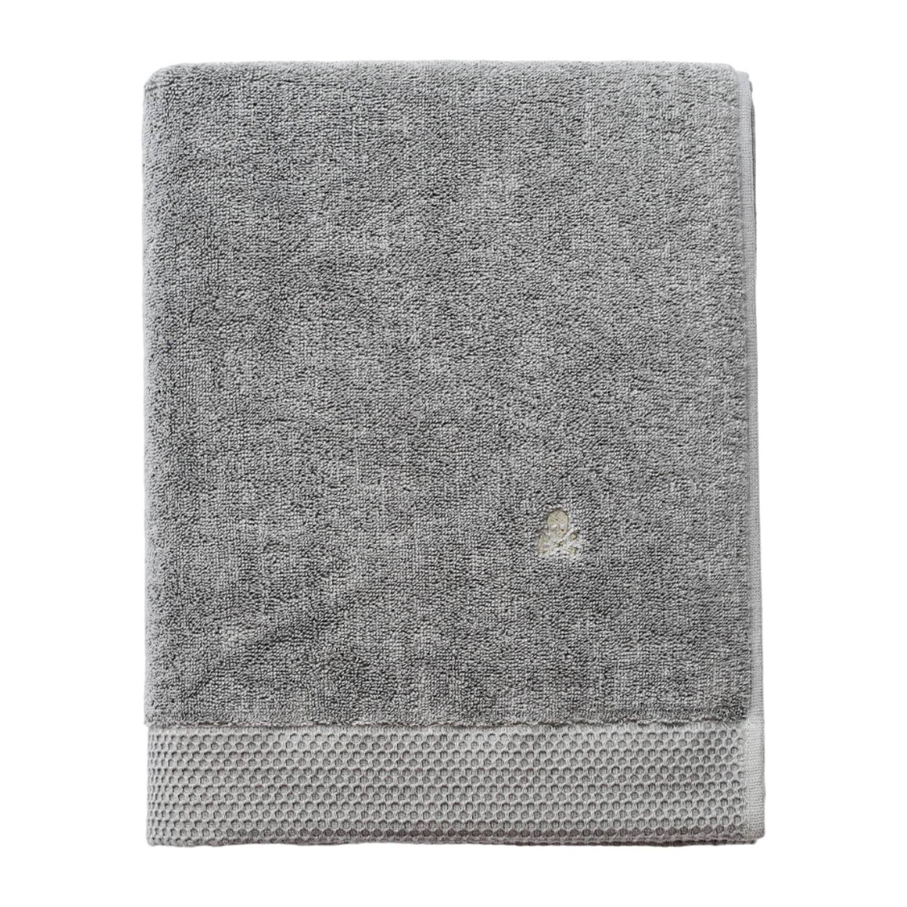 Juego de toallas nidus (30x50cm + 50x100cm + 90x150cm) 100% algodón en color verde agave con logo bordado scalpers home