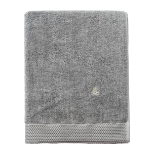 Juego de toallas nidus (30x50cm + 50x100cm + 90x150cm) 100% algodón en color verde agave con logo bordado scalpers home