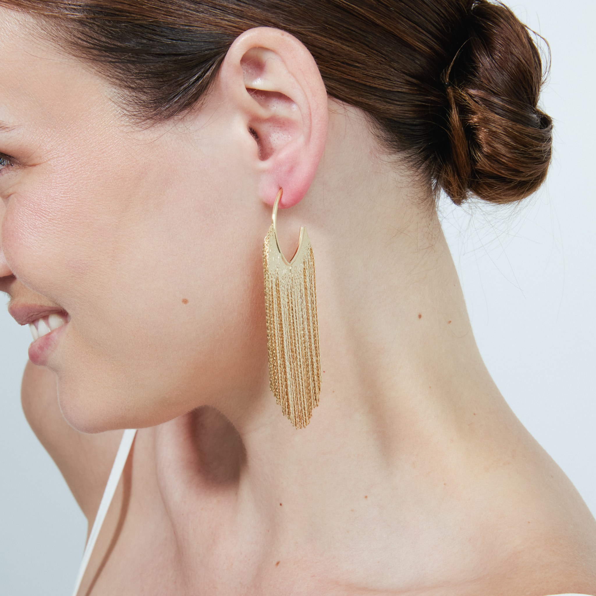 Pendientes Niydra acabado oro amarillo 18k