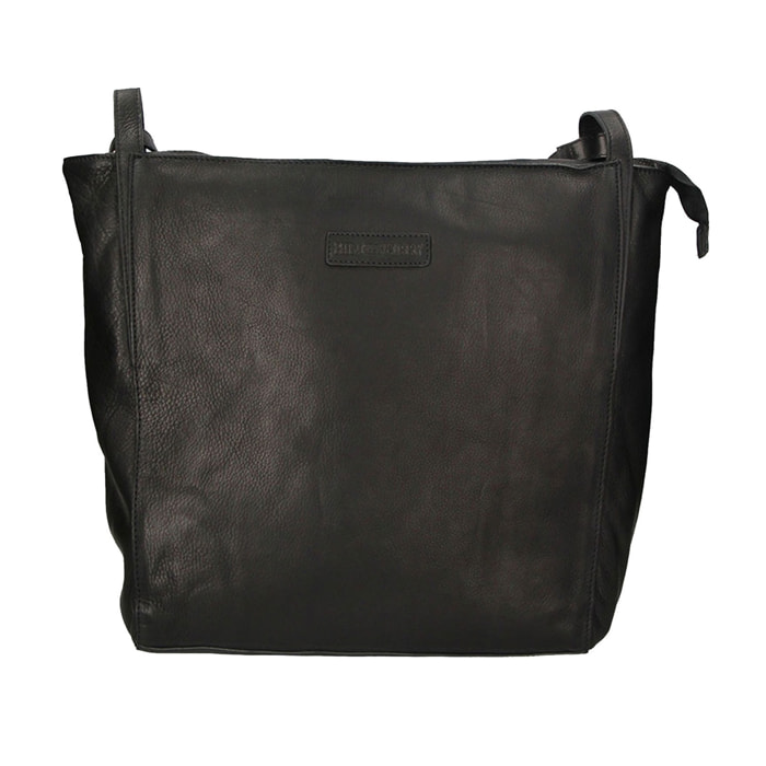 Borsa a tracolla da uomo - Modello False - Vera pelle - 37.0 x 36.0 x 14.0 cm