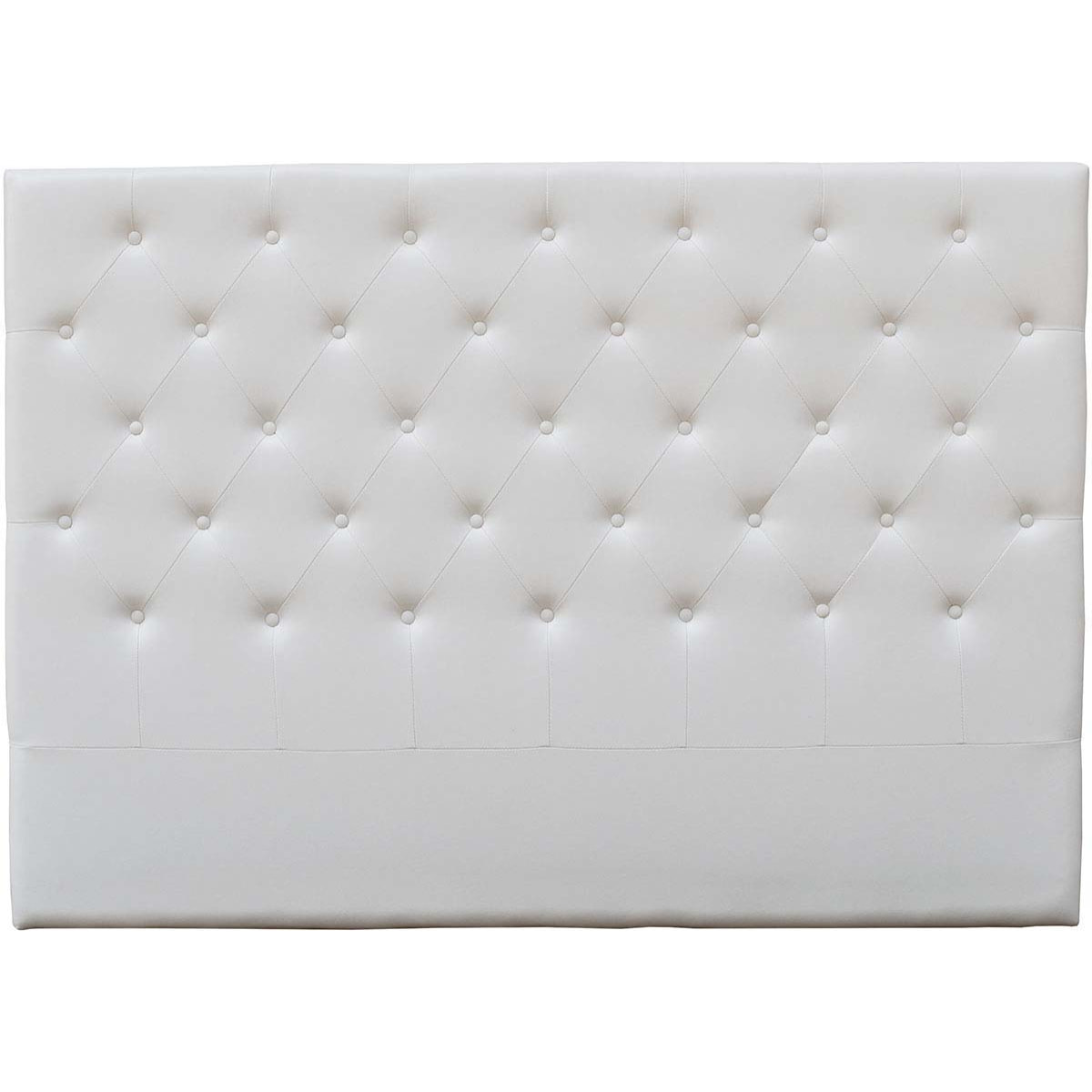 Tête de lit capitonnée "Déco" - 149 cm - Blanc - En PVC