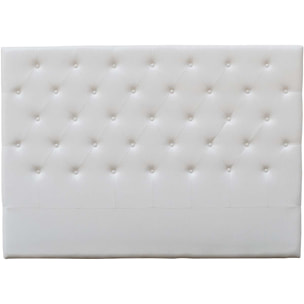 Tête de lit capitonnée "Déco" - 149 cm - Blanc - En PVC