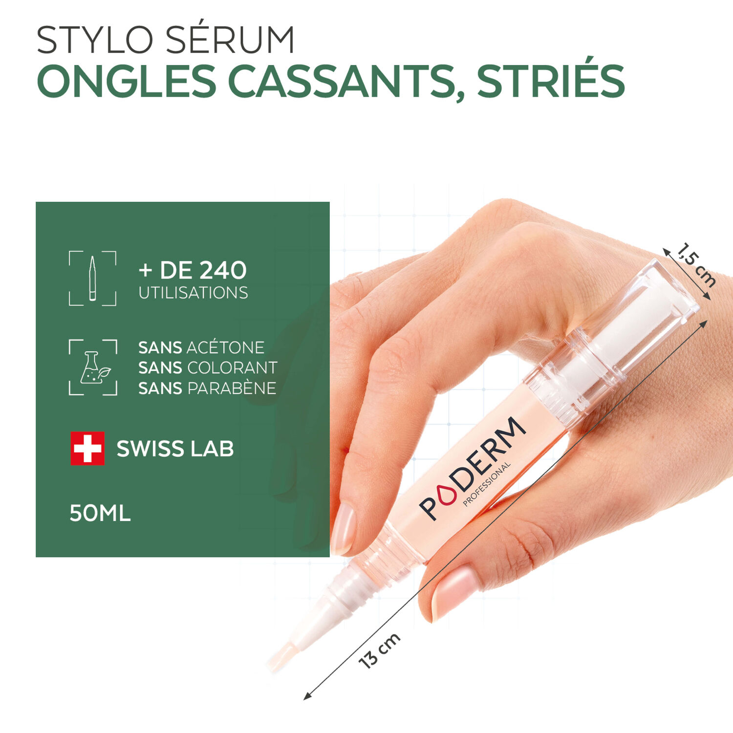 Professional - Stylo Sérum Ongles Cassants, Striés 4ml