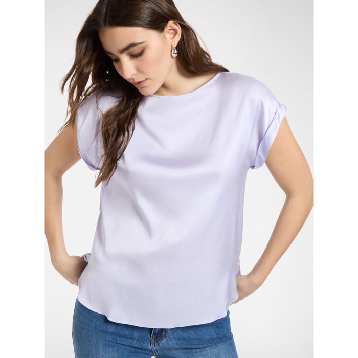 Elena Mirò - Blusa in raso - Viola