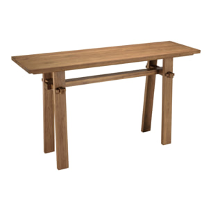 ALIDA - Console 140x40cm en bois de teck recyclé