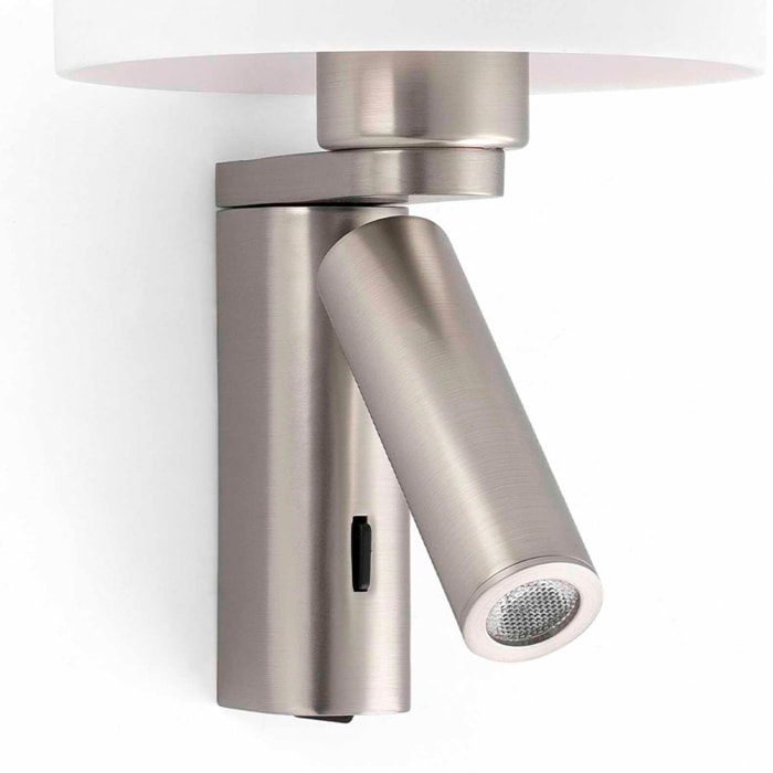 ROB SHADE Aplique níquel mate con lector