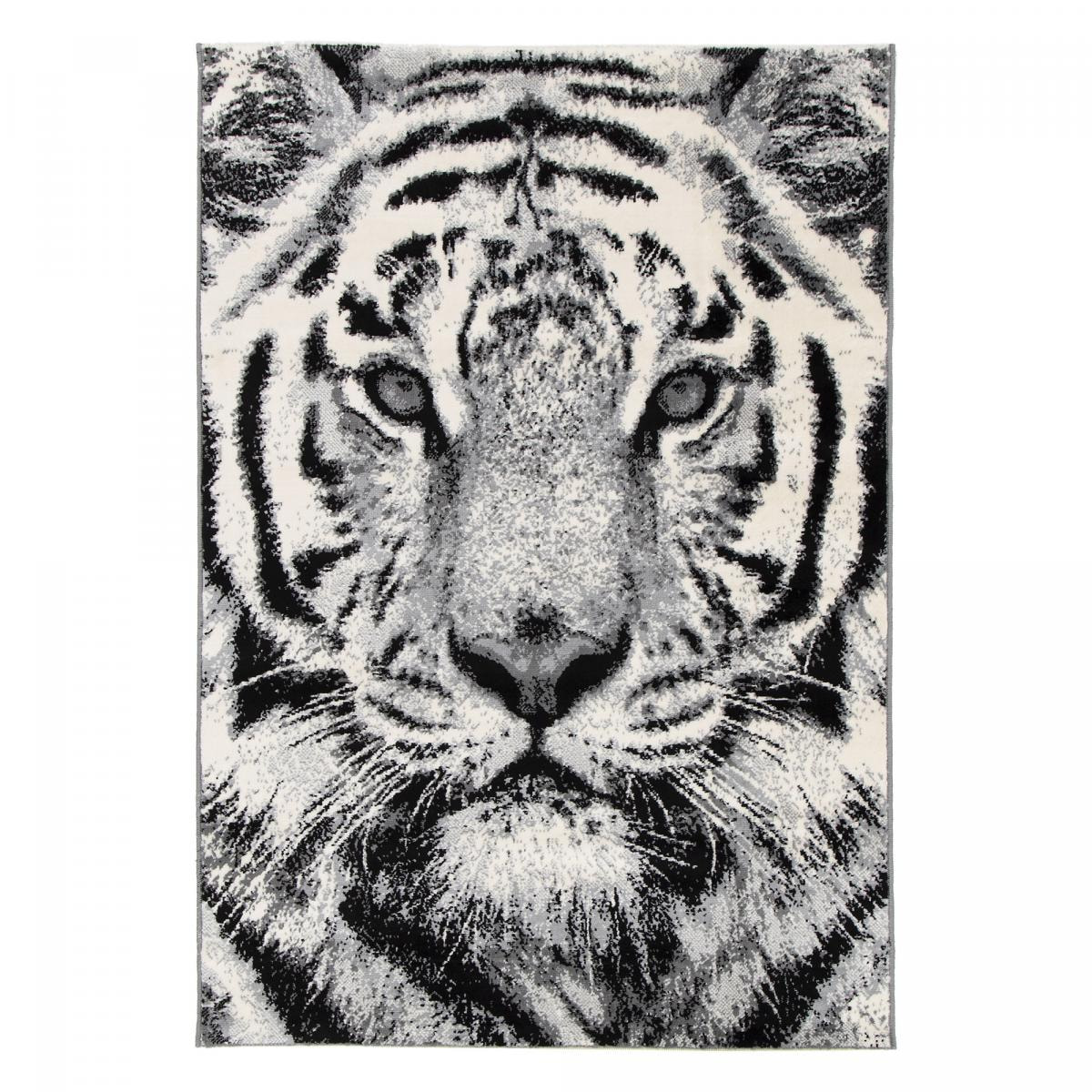 Tapis salon et chambre tissé motif animaux RACU