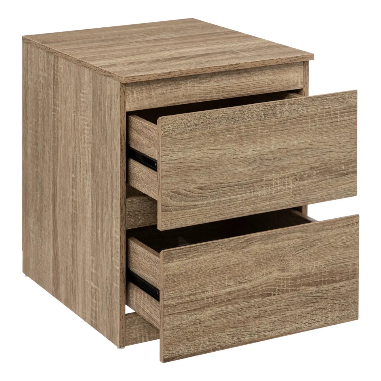 Commode 2 tiroirs "Dolo" effet bois naturel