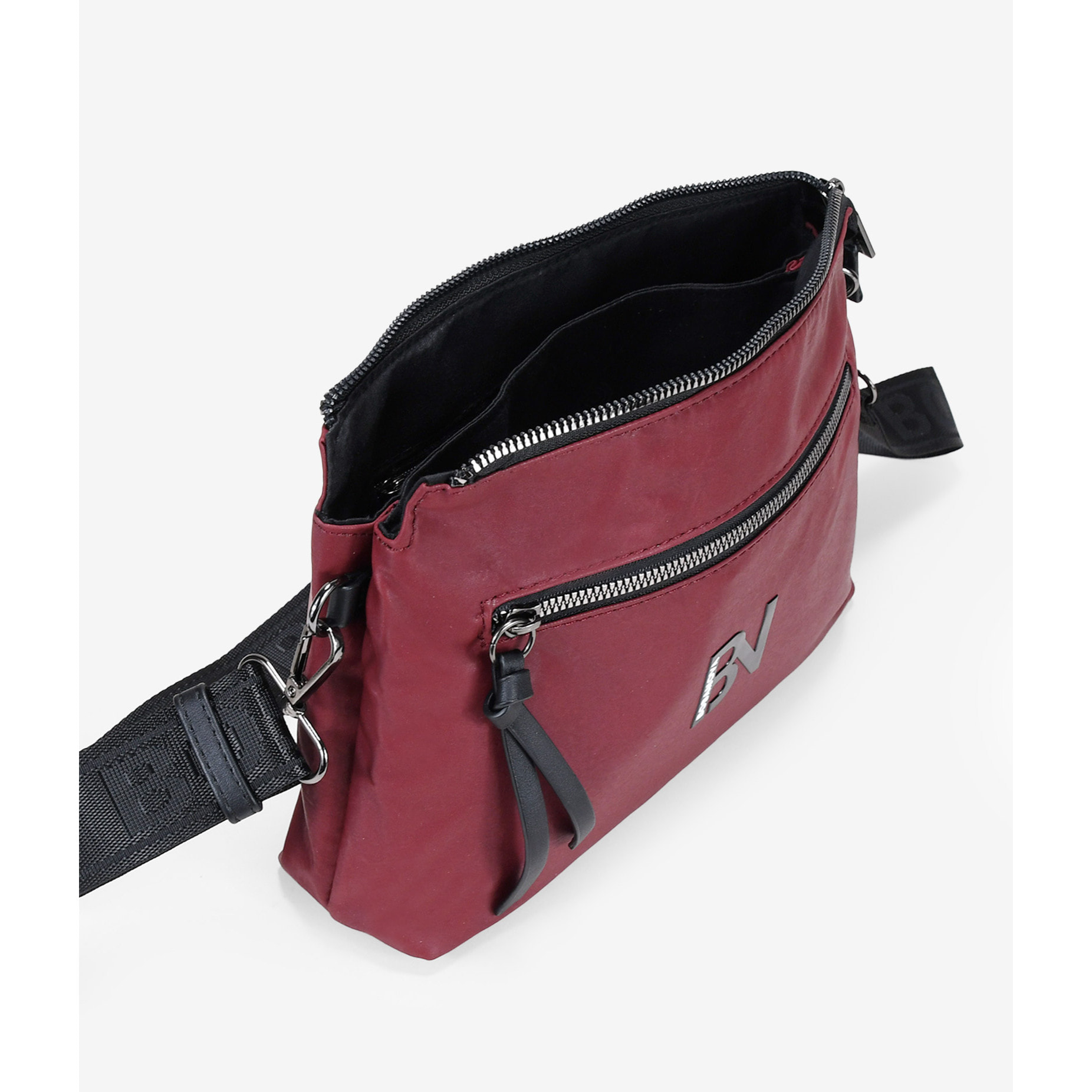 Bolso bandolera rojo con doble compartimento