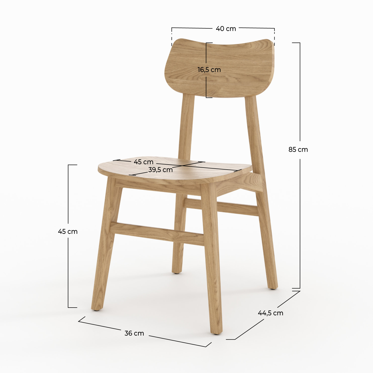 Lot de 2 chaises en bois massif de mindi - Kawi
