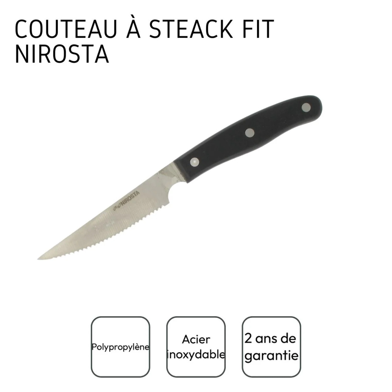 Couteau à steak 22 cm Nirosta Fit