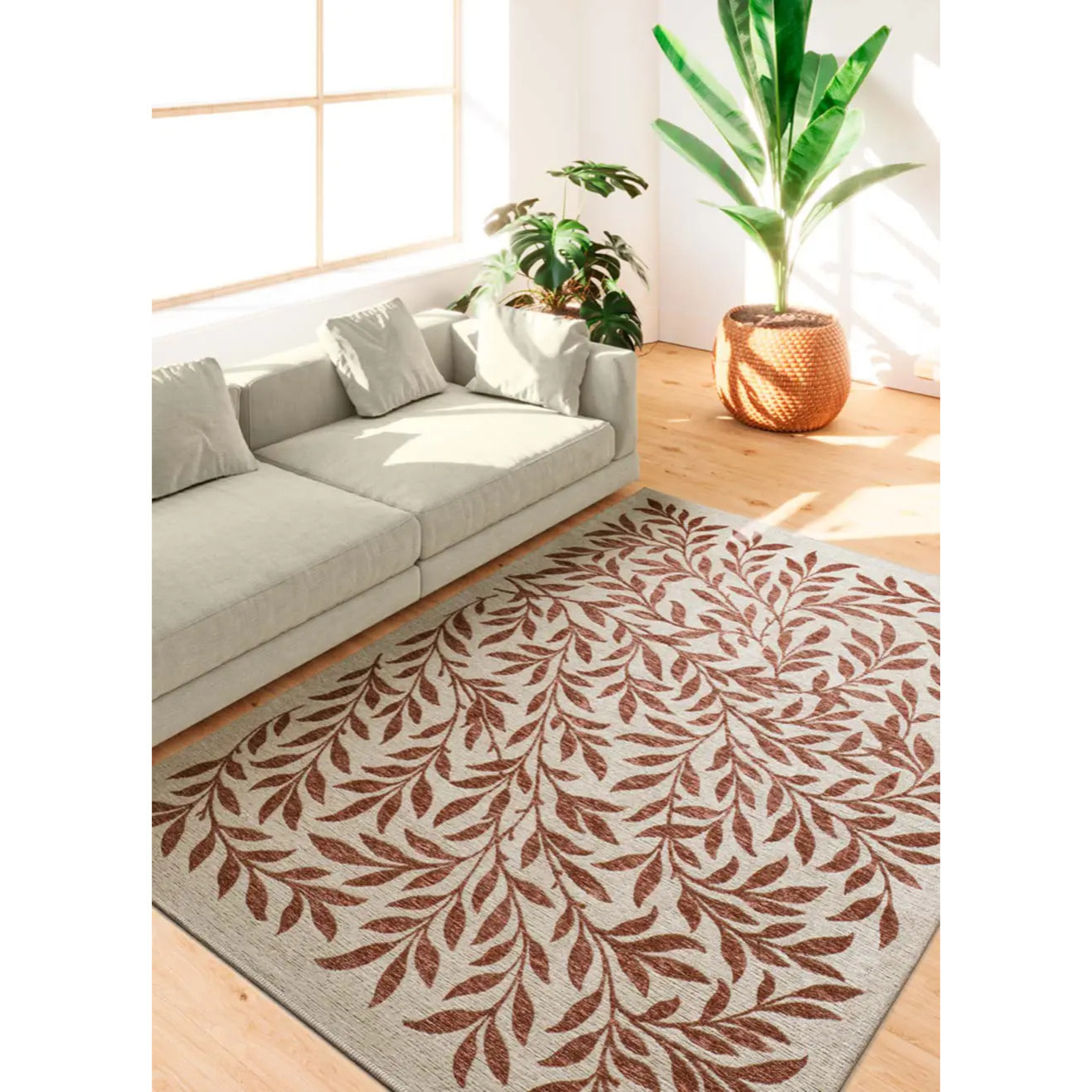 LUA Alfombra de exterior motivos florales caldera, varias medidas disponibles.