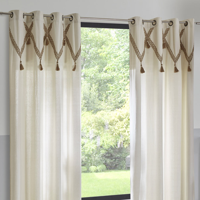 Rideau "Carmen" beige 140x260cm