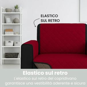 Copripoltrona impermeabile antimacchia reversibile con elastico, telo protettivo resistente a liquidi e sporco, ideale per animali domestici, vestibilità stabile e adattabile, facile da lavare, soluzione pratica e durevole per la casa
