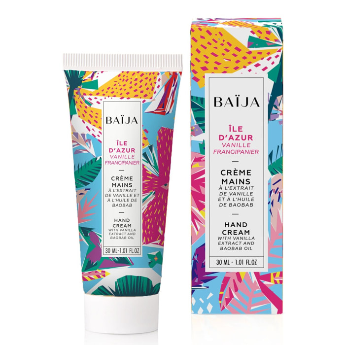 Île d'Azur - Crème mains à l'extrait de vanille et à l'huile de baobab 30 ml