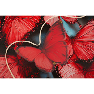 STAMPA C/LED SU TELA BUTTERFLIES CM 60X3,5X90 (APPLICAZIONE 3D ACRILICO)