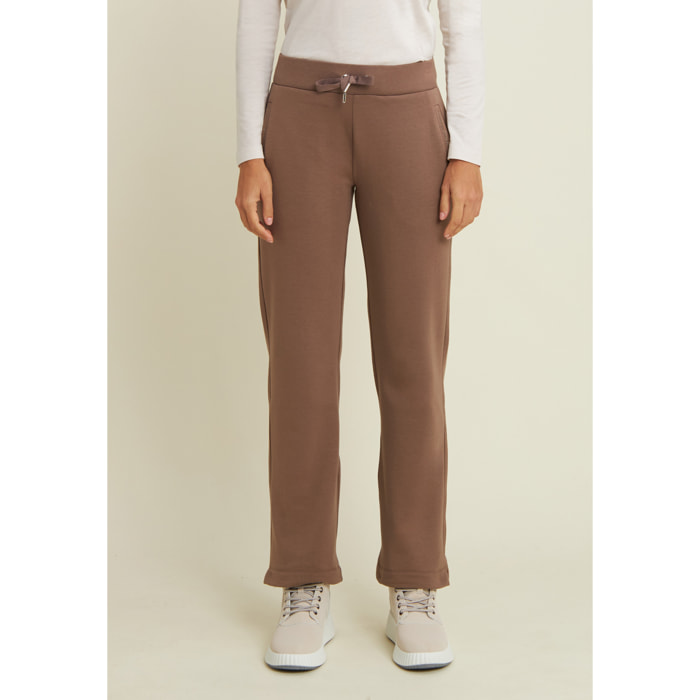 Pantaloni sportivi con gamba dritta e dettagli luminosi