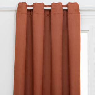 Rideau occultant "Odelie" terracotta 140x260cm