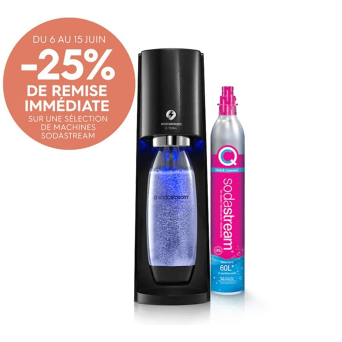 Machine à soda SODASTREAM E-TERRA noire