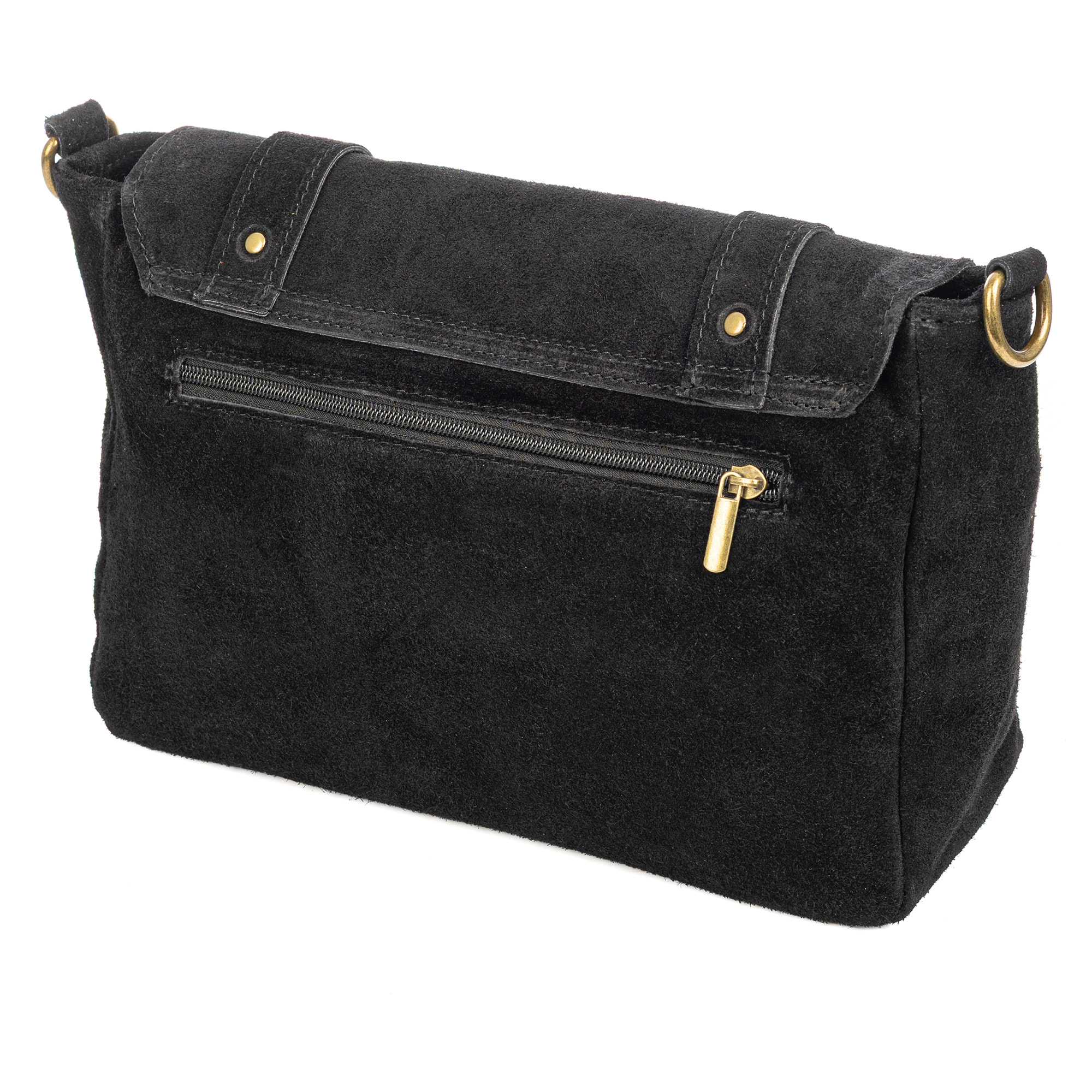 Aviatico borsa a tracolla donna. Pelle autentica Camoscio.