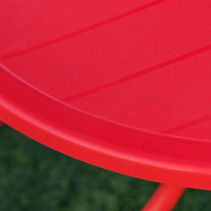 Set de Mesa y Sillas Infantil de Jardín Plegable con Sombrilla Ajustable Rojo