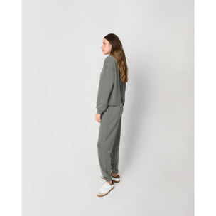 Felpa con cappuccio in stile modal da donna acquamarina
