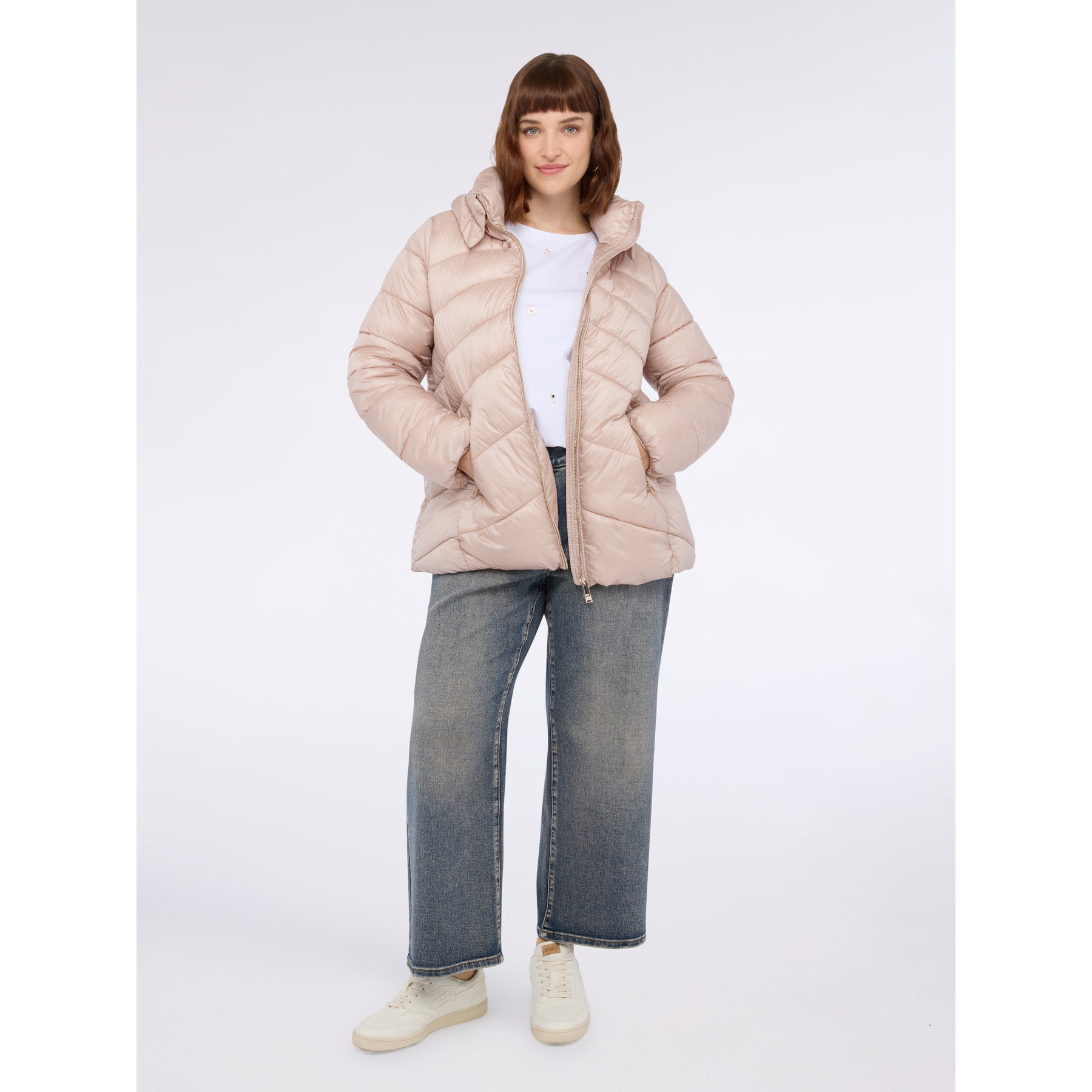 Fiorella Rubino - Plumífero con cuello alto - Beige