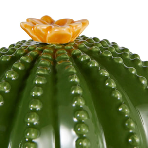 Boîte déco "Yuca" céramique vert 16xH15,5x11cm