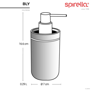 Distributeur de savon Polyrésine BLY Noir & Doré Spirella