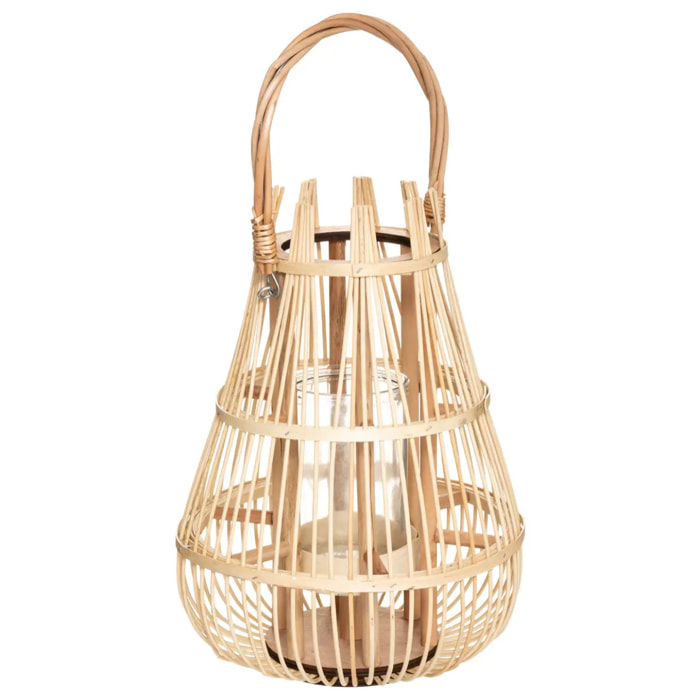 Lanterne "Panier" rotin H38cm