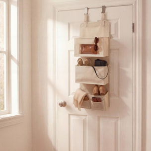 Rangement porte en tissu Dressy Plus beige