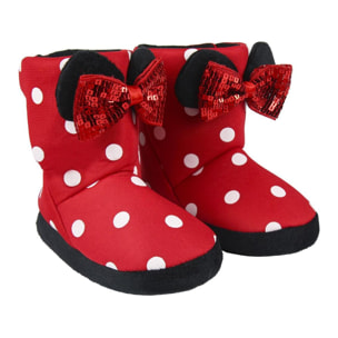 Minnie Pantofole Stivaletti da casa Lei Disney Rosso